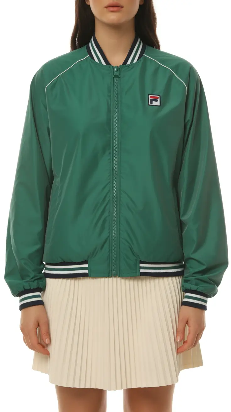 best tennis skirt spring outfits 2026 Sporty Green Bomber With Soft Cream Pleats