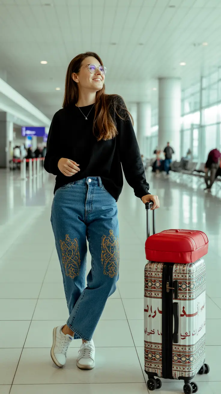 Topic+Relaxed Denim With Cultural Detail and Easy Spring Energy